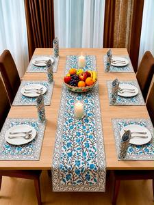 Best Selling <b>Table</b> Mat Set with Matching <b>Runner</b> Elegant Printed Placemats for <b>Dining</b> <b>Table</b> Kitchen Decor Available In Bulk - Product Image 1