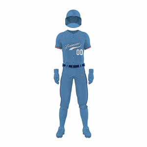 Uniforme de Béisbol Personalizado con Logotipo y Nombre del Jugador, MOQ Bajo, Tejido Grueso, Transpirable, de Secado Rápido, 100% Poliéster - Product Image 5