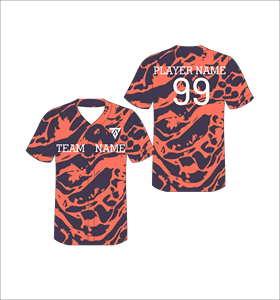 Maillot de baseball personnalisé sublimé vert noir camouflage col en V manches courtes pour homme, anti-humidité, nom de l'équipe imprimé - Product Image 5