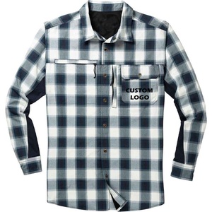 Chemise de marque avec logo personnalisé pour homme, manches longues, imperméable, coupe-vent, légère, anti-UV, 100% polyester, UPF 50, pêche - Product Image 1