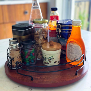 จานหมุนไม้ซูซานสำหรับใส่อาหารหมุนได้สำหรับใส่ในครัวโต๊ะเครื่องเทศที่เก็บของตกแต่งคริสต์มาส - Product Image 6