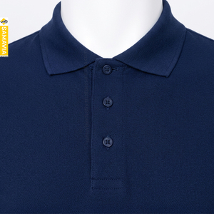 SAMAVIA เสื้อโปโลแขนสั้นผู้ชาย เสื้อโปโลแขนสั้นสีกรมท่าสำหรับผู้ชาย ทรงปกติ สไตล์ลำลอง แบบถัก - Product Image 5