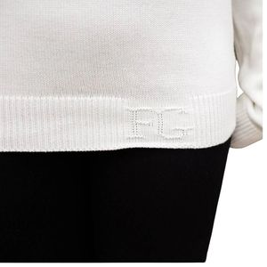 Pull en chenille blanc et vert AKA pour femme, col rond, tricoté, tissu doux de qualité supérieure, élégant, décontracté et confortable - Product Image 3