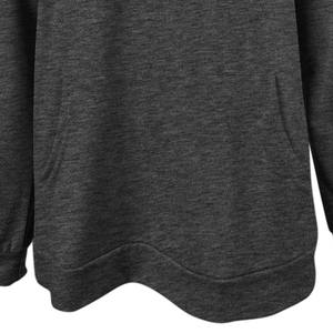 Custom <b>Women's</b> Colorblock Fleece Pullover <b>Hoodie</b> Casual Pink, <b>Grey</b>, and <b>Dark</b> Charcoal Sweatshirt with White Drawstrings - Product Image 5