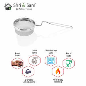 Jhara de friture en acier inoxydable pour passoires et passoires - Product Image 3