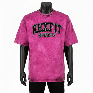 Camiseta con Lavado Ácido, Diseño Personalizado, Colección de Ropa de Verano, Suministro Directo de Fábrica, Impresión de Logotipo, Camiseta Unisex Extra Grande - Product Image 1