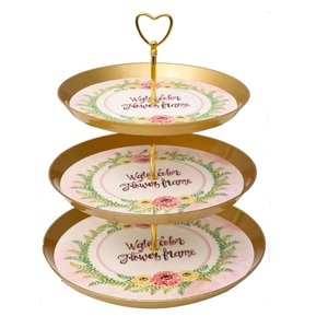 Soporte de 3 Niveles para Pastel, Decoración de Mesa para Fiestas de Cumpleaños, Soporte para Servir Frutas, Soporte de Pastel de Aluminio de Alta Calidad - Product Image 1