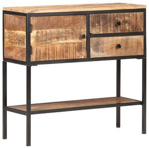 Credenza in Legno di Mango Naturale con Eleganti Dettagli in Ferro Nero per Soggiorno - Product Image 1