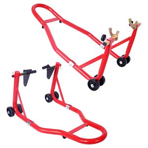 Cavalletto moto bici sportiva da 1000 libbre con sollevatore ruota anteriore e posteriore nero U-Red forcellone Paddock Stand - Product Image 1