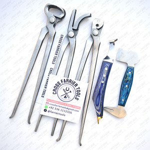 <b>Professional</b> Farrier Tool <b>Kit</b> for Horse Hoof Care Includes Hoof Nipper Clincher <b>Nail</b> Puller Trimming Knife Veterinary Instrument - Product Image 1