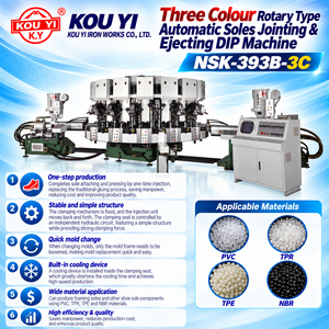 เครื่องฉีดพลาสติกแบบโรตารี่สามสี 16 สถานี สำหรับเชื่อมพื้นรองเท้าและขึ้นรูปแบบอัตโนมัติ สำหรับรองเท้าผ้าใบ - Product Image 2