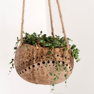 Coconut shell flower <b>pots</b> <b>large</b> planter <b>pot</b> for sale cheapest price planters produced in Vietnam - Product Image 1