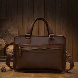 Maletín de Cuero 100% Genuino, Vintage, Resistente, para Oficina y Negocios, Impermeable, Casual, para Hombre, Modelo LLB-0325 - Product Image 3