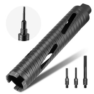 Punta diamantata per carotaggio a secco da 2 pollici di diametro, 9 1/2 pollici di profondità di foratura, filettatura interna 5/8-11, 3 punte per muratura e cemento - Product Image 1