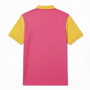 Chemise à manches courtes pour homme, rayée, avec poche, logo personnalisé sérigraphié, tricotée, respirante, coton/polyester, séchage rapide, OEM - Product Image 3