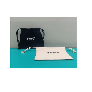 Mini sac à cordon en coton biologique avec logo personnalisé sac à poussière recyclable pour chaussures pantoufles petits articles et emballages promotionnels - Product Image 6