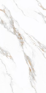 Carreaux en porcelaine brillante effet marbre Apple White 600x1200mm, carreaux de sol et de mur émaillés de qualité supérieure pour salon, hôtel, villa - Product Image 3