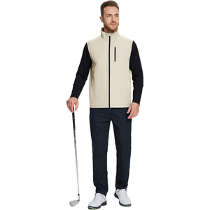 Asymmetric Men Golf Vest Quarter Zip Softshell Body <b>Warmer</b> Modern Fit Performance Athletic Gilet Outerwear New - Product Image 3