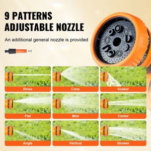 Avvolgitubo da Giardino a Parete 30m x 1/2 Pollice con Staffa Girevole a 180 Gradi e Ugello a 9 Getti, Retrattile Lunghezza 7,5m - Product Image 6