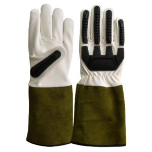 Gants de mécanicien en cuir de chèvre de qualité supérieure, résistants, pour la sécurité industrielle, protection personnelle, résistants à la chaleur, gants de travail - Product Image 4