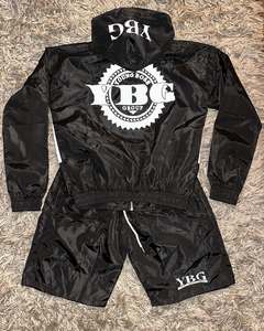Conjunto Deportivo de Alta Calidad en Algodón, Chaqueta Corta Cortavientos con Lavado Ácido, Pantalones Jogger con Cintura Elástica para Hombre, Chaquetas con Cremallera y Logotipo Personalizado - Product Image 3