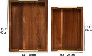 Plateau décoratif rond en bois rustique naturel, plat de service artisanal en bois, pièce unique, finition naturelle, plateaux ronds en bois - Product Image 4