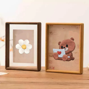 Rustic Walnut <b>Wood</b> Photo <b>Frame</b>, Solid Hardwood <b>Picture</b> <b>Frame</b> by blossom craft india - Product Image 4