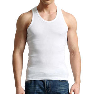 Camiseta sin mangas de algodón acanalada para hombre al por mayor, ideal para baloncesto, entrenamiento, deportes, correr y gimnasio. - Product Image 2