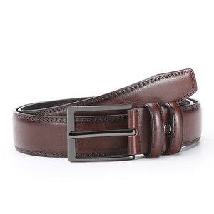 Ceintures en cuir noires pour hommes, fines et décontractées, de qualité supérieure, pour la vente en gros - Product Image 2