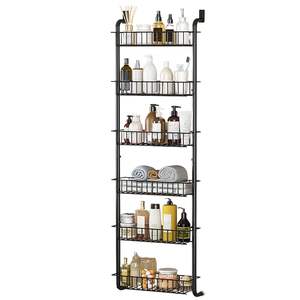 Organizador de despensa de 6 niveles de acero al carbono para colgar sobre la puerta, 62.99 pulgadas, con ganchos, estante de almacenamiento para puerta, cocina y baño - Product Image 6