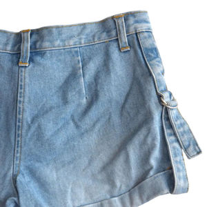 High Quality Canvas Denim Shorts Fashion High Waist Blue <b>Jeans</b> Casual Pants Elastic Waist <b>Drawstring</b> <b>Men</b> Quick Dry 180g Woven - Product Image 3