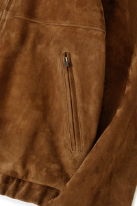 Veste décontractée pour homme en daim marron imperméable, respirante, écologique, avec fermeture éclair sur le devant, coupe classique, pour l'automne - Product Image 4