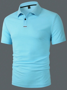T-shirt décontracté à manches courtes pour homme, couleur contrastée, style estival (coupe aléatoire), formel - Product Image 5