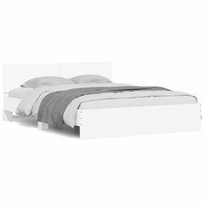 Cadre de lit en bois d'ingénierie blanc avec tête de lit, taille 59,06 x 78,74 pouces - Product Image 4
