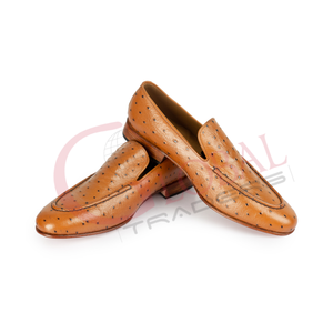 2026 Handmade Large Size Genuine Leather Men's Casual Loafer Light Weight Shoes with <b>Flat</b> Design for Wedding & Office - Product Image 1