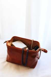 Trousse de Toilette en Cuir Véritable pour Homme, Trousse de Voyage, Trousse de Rasage, Organisateur, Logo Personnalisé en Relief, Vente en Gros TYG-0210 - Product Image 5