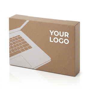 Custom Folder Style Rigid Corrugated Heavy-Duty Laptop <b>Packaging</b> Box Shockproof Anti-Crush <b>Biodegradable</b> Flexographic Printing - Product Image 1