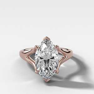 Anillo de Compromiso de Oro de 14k y Plata 925 con Diamante Cultivado en Laboratorio de Corte Marquesa de 3.00ct, Solitario Escultural, Banda Nupcial, Fabricación al por Mayor - Product Image 5