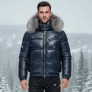 Men Hooded Winter Puffer Jacket Custom Private Label Supplier Bulk USA Market Waterproof Reversible Eco-Friendly - Product Image 5