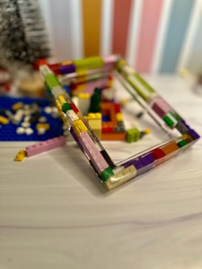 <b>Clear</b> Resin Photo <b>Frame</b> with Colorful Building Bricks, Handmade Kids Room <b>Picture</b> <b>Frame</b> for Home Decor and Gifts REHMAN CRAFT - Product Image 2
