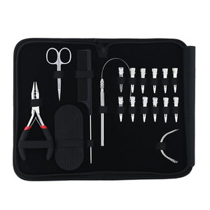 Gold Micro Ring Tool Kit Hair Extension Tools Stainless Steel Loop Tool Hook <b>Needle</b> Professional Micro <b>Bead</b> Extension Pliers Kit - Product Image 1