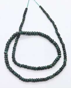 Cuentas redondas lisas de esmeralda verde oscuro AAA de 3.5-4.5 mm, cuentas de piedras preciosas de esmeralda de 16 pulgadas, cuentas sueltas de esmeralda para joyería - Product Image 1