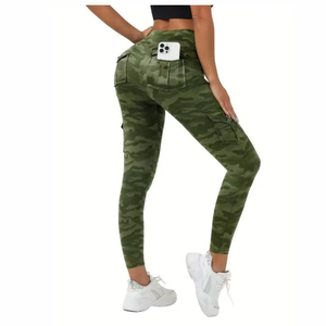 RAZERS IMPEX Women's Mid Waist Gym <b>Leggings</b> <b>Pockets</b> Breathable Anti-Bacterial Butt-Lifting Design Knitted Quick Dry OEM Service - Product Image 2