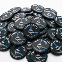 Patch en caoutchouc 3D et emblème rond en PVC souple, thème Slow Brew, pour fournisseur de marques, pour uniforme de barista, tablier et casquette