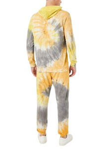 Conjunto deportivo informal de dos piezas con logotipo Tie Dye para hombre, ropa al por mayor para conjuntos deportivos y casuales, 100% algodón. - Product Image 2