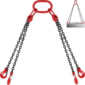 Paranco a Catena G80 con Capacità di Sollevamento 11000 Libbre/5 Tonnellate, Catene di Sollevamento Nuove da 5/16 Pollici X 5 Piedi con Ganci C - Product Image 1