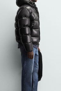 Puffer Lining Customized Hooded <b>Patchwork</b> <b>Jacket</b> Lightweight Streetwear Autumn Windbreaker Bomber <b>Jacket</b> Zipper Breathable - Product Image 5