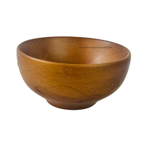 Cuenco de sopa de madera rústico-Cuenco sostenible hecho a mano para comidas diarias - Product Image 1