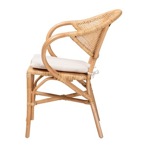 New Arrival Eco Friendly Handwoven Vintage Handmade Rattan Armchair With Cushion With Cushion For Living Room Hotel And Resort - Product Image 3