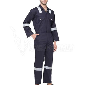 Overol de Trabajo para Trabajadores de la Construcción, Uniforme de Poliéster Transpirable, Tejido Resistente, Seguridad Industrial Duradera - Product Image 4